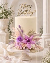 Load image into Gallery viewer, Violet, purple, blush Floral Cake Topper
