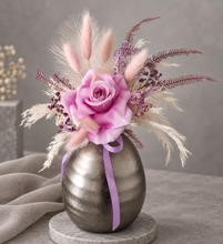 Load image into Gallery viewer, Pink, violet &amp; neutral Fluffy Floral Cake Topper
