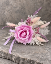 Load image into Gallery viewer, Pink, violet &amp; neutral Fluffy Floral Cake Topper
