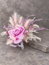 Load image into Gallery viewer, Pink, violet &amp; neutral Fluffy Floral Cake Topper

