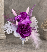 Load image into Gallery viewer, Dark Purple &amp; lilac Floral Cake Topper
