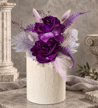 Load image into Gallery viewer, Dark Purple &amp; lilac Floral Cake Topper
