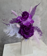Load image into Gallery viewer, Dark Purple &amp; lilac Floral Cake Topper
