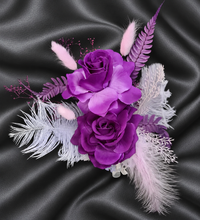 Load image into Gallery viewer, Dark Purple &amp; lilac Floral Cake Topper
