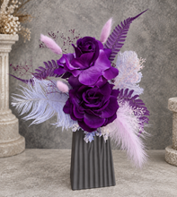 Load image into Gallery viewer, Dark Purple &amp; lilac Floral Cake Topper
