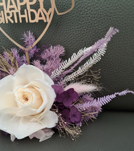 Load image into Gallery viewer, Happy Birthday Lilac Purple Floral Cake Topper
