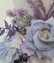Load image into Gallery viewer, Violet purple preserved flowers cake topper - graduation, birthday
