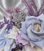 Load image into Gallery viewer, Violet purple preserved flowers cake topper - graduation, birthday
