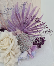 Load image into Gallery viewer, Violet, purple, white Floral Cake Topper - Birthday, Anniversary, Graduation
