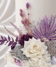 Load image into Gallery viewer, Violet, purple, white Floral Cake Topper - Birthday, Anniversary, Graduation
