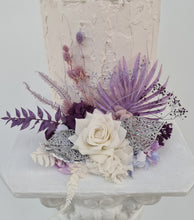 Load image into Gallery viewer, Violet, purple, white Floral Cake Topper - Birthday, Anniversary, Graduation

