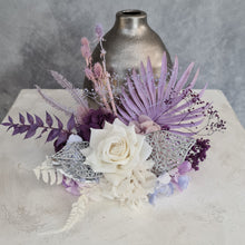 Load image into Gallery viewer, Violet, purple, white Floral Cake Topper - Birthday, Anniversary, Graduation
