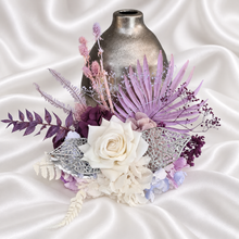Load image into Gallery viewer, Violet, purple, white Floral Cake Topper - Birthday, Anniversary, Graduation
