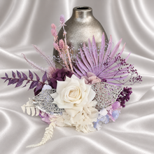 Load image into Gallery viewer, Violet, purple, white Floral Cake Topper - Birthday, Anniversary, Graduation
