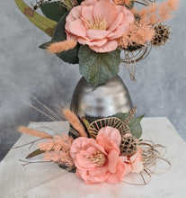 Load image into Gallery viewer, Peach &amp; Green Floral Cake Topper - Wedding, Engagement

