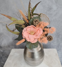 Load image into Gallery viewer, Peach &amp; Green Floral Cake Topper - Wedding, Engagement
