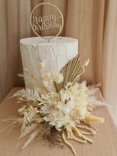 Load image into Gallery viewer, Boho Preserved &amp; dry flowers cake topper – birthday, baby shower, graduation, wedding
