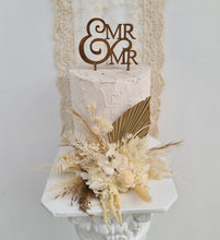 Load image into Gallery viewer, Boho Preserved &amp; dry flowers cake topper – birthday, baby shower, graduation, wedding
