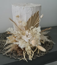 Load image into Gallery viewer, Boho Preserved &amp; dry flowers cake topper – birthday, baby shower, graduation, wedding
