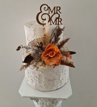 Load image into Gallery viewer, Rustic preserved rose cake topper – birthday, anniversary, engagement, wedding
