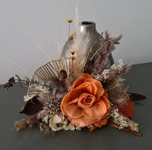 Load image into Gallery viewer, Rustic preserved rose cake topper – birthday, anniversary, engagement, wedding
