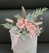Load image into Gallery viewer, Sage &amp; blush floral cake topper x 2 - wedding, engagement, birthday
