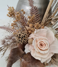 Load image into Gallery viewer, Nude preserved rose floral cake topper arrangement - Baby shower, graduation, wedding
