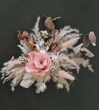 Load image into Gallery viewer, Dusty pink preserved rose floral arrangement, cake topper, cake decoration - wedding, engagement, birthday
