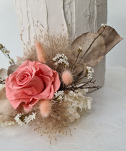 Load image into Gallery viewer, Peach reflexed preserved rose cake flowers, cake decoration, flower arrangement - Anniversary, Birthday, Graduation cake
