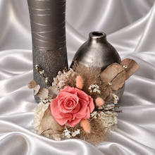 Load image into Gallery viewer, Peach reflexed preserved rose cake flowers, cake decoration, flower arrangement - Anniversary, Birthday, Graduation cake
