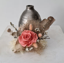 Load image into Gallery viewer, Peach reflexed preserved rose cake flowers, cake decoration, flower arrangement - Anniversary, Birthday, Graduation cake
