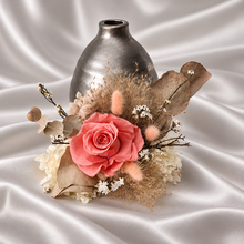 Load image into Gallery viewer, Peach reflexed preserved rose cake flowers, cake decoration, flower arrangement - Anniversary, Birthday, Graduation cake
