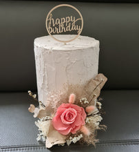 Load image into Gallery viewer, Peach reflexed preserved rose cake flowers, cake decoration, flower arrangement - Anniversary, Birthday, Graduation cake

