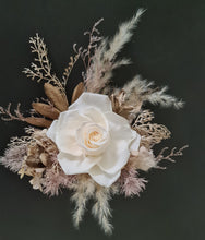 Load image into Gallery viewer, Nude preserved rose, creamy, champagne gold cake flowers, flower arrangement, cake décor - wedding, baby shower, engagement
