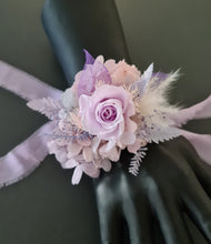 Load image into Gallery viewer, Pastel violet purple preserved rose corsage AB2027 - School formal, prom, graduation
