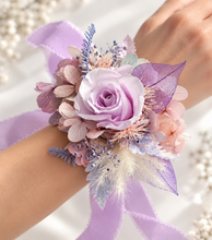 Load image into Gallery viewer, Pastel violet purple preserved rose corsage AB2027 - School formal, prom, graduation
