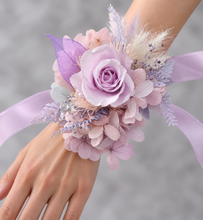 Load image into Gallery viewer, Pastel violet purple preserved rose corsage AB2027 - School formal, prom, graduation
