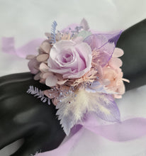 Load image into Gallery viewer, Pastel violet purple preserved rose corsage AB2027 - School formal, prom, graduation
