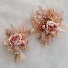 Load image into Gallery viewer, Romantic dusty pink peony everlasting flowers corsage &amp; buttonhole AB2029 - School formal, prom, graduation
