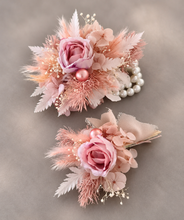Load image into Gallery viewer, Romantic dusty pink peony everlasting flowers corsage &amp; buttonhole AB2029 - School formal, prom, graduation
