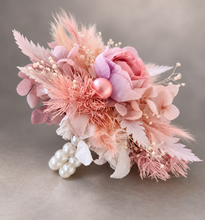 Load image into Gallery viewer, Romantic dusty pink peony everlasting flowers corsage &amp; buttonhole AB2029 - School formal, prom, graduation
