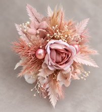 Load image into Gallery viewer, Romantic dusty pink peony everlasting flowers corsage &amp; buttonhole AB2029 - School formal, prom, graduation
