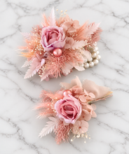 Load image into Gallery viewer, Romantic dusty pink peony everlasting flowers corsage &amp; buttonhole AB2029 - School formal, prom, graduation
