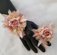 Load image into Gallery viewer, Romantic dusty pink peony everlasting flowers corsage &amp; buttonhole AB2029 - School formal, prom, graduation
