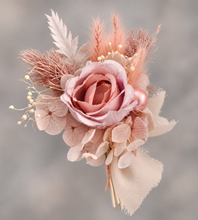 Load image into Gallery viewer, Romantic dusty pink peony everlasting flowers corsage &amp; buttonhole AB2029 - School formal, prom, graduation
