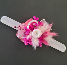 Load image into Gallery viewer, Hot pink fuchsia &amp; white mini preserved peony corsage AB2030 - School formal, prom, graduation
