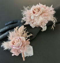 Load image into Gallery viewer, Sophisticated nude peony everlasting flowers corsage &amp; buttonhole AB2031 - School formal, prom, graduation
