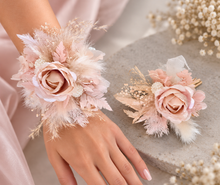 Load image into Gallery viewer, Sophisticated nude peony everlasting flowers corsage &amp; buttonhole AB2031 - School formal, prom, graduation
