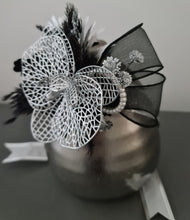 Load image into Gallery viewer, Silver &amp; Black Orchid flower corsage AB2038 - School formal, prom, graduation
