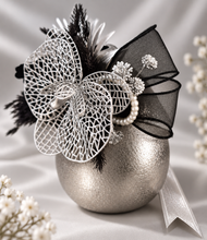 Load image into Gallery viewer, Silver &amp; Black Orchid flower corsage AB2038 - School formal, prom, graduation
